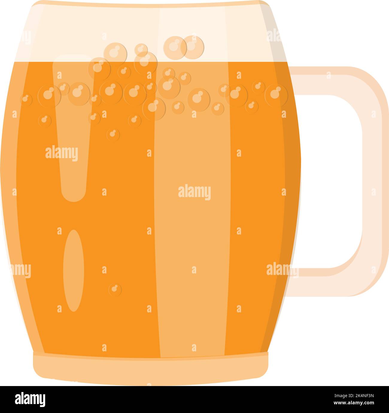 Bierkrug, Illustration, Vektor auf weißem Hintergrund. Stock Vektor