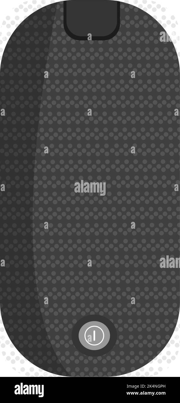 Schwarzer bluetooth-Lautsprecher, Abbildung, Vektor auf weißem Hintergrund. Stock Vektor