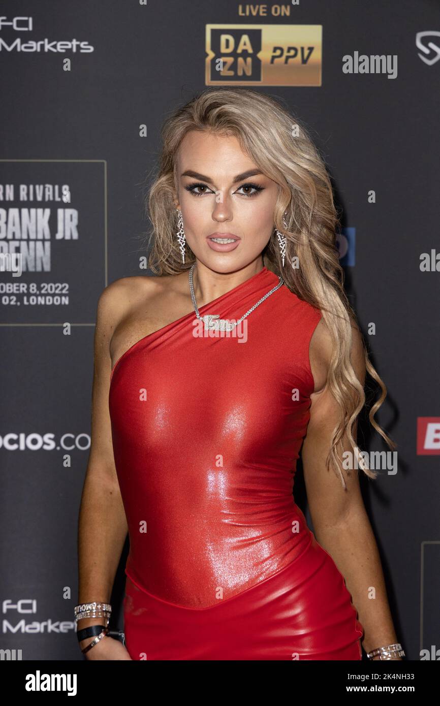 London, Großbritannien. 03. Oktober 2022. Tallia Storm nimmt an der Chris Eubank Jr gegen Conor Benn Matchroom und Wasserman Fight Week Launch Party in Outernet, London, Teil. (Foto: Phil Lewis/SOPA Images/Sipa USA) Quelle: SIPA USA/Alamy Live News Stockfoto