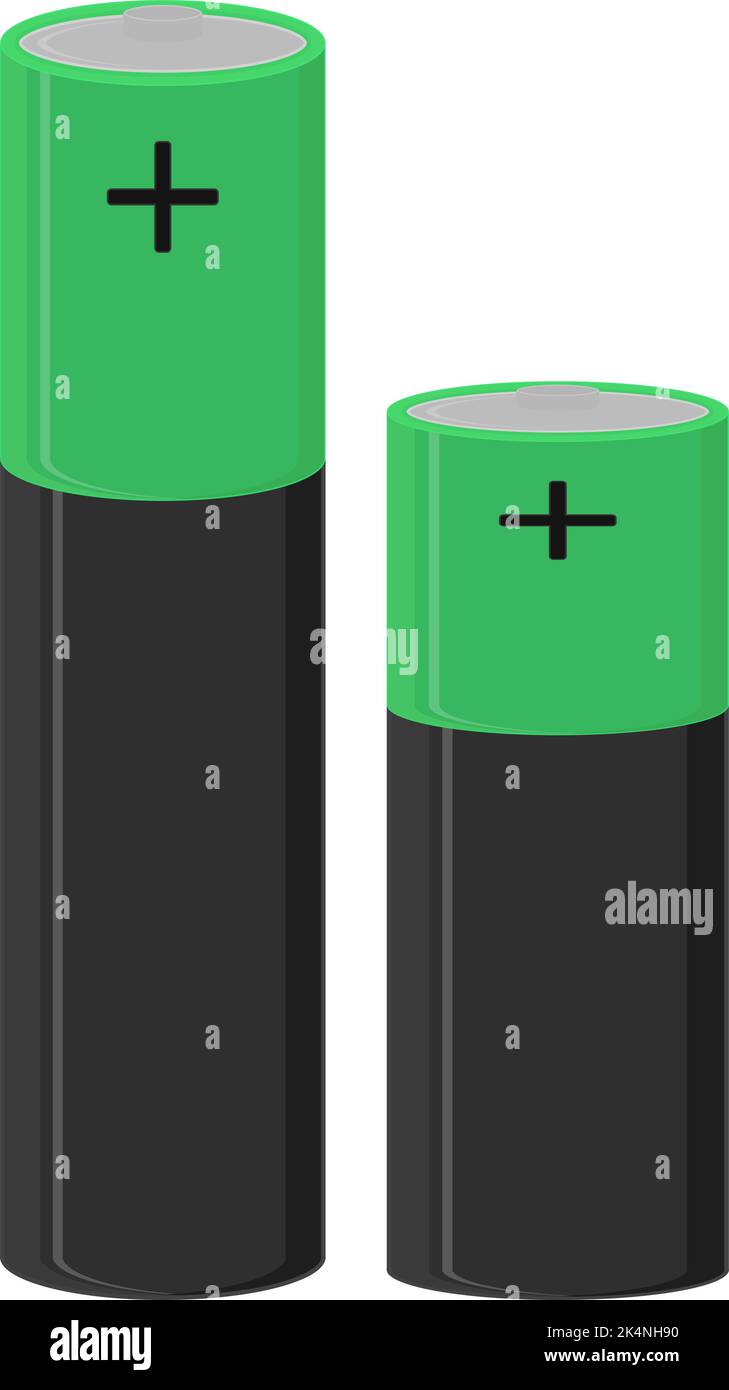 AAA-Batterie, Abbildung, Vektor auf weißem Hintergrund. Stock Vektor