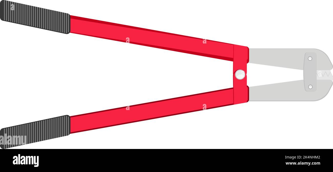 Bolzenschneider, Illustration, Vektor auf weißem Hintergrund. Stock Vektor