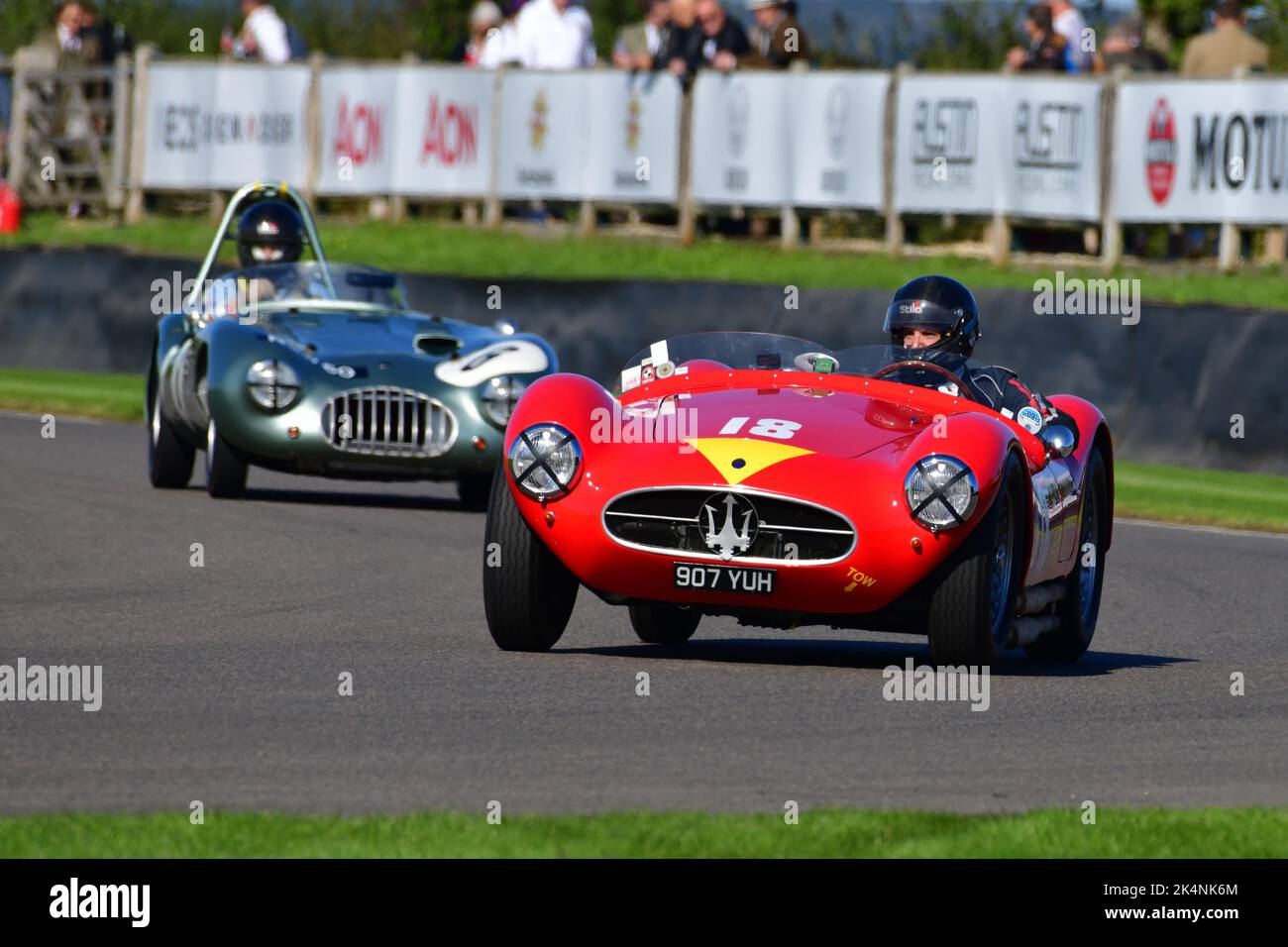 Manuel Elicabe, Maserati A6GCS, Madgwick Cup, 20 Minuten Rennen für Sportwagen mit Motoren unter 2000cc, die zwischen 1948 und 1955, Goo, konkurrierten Stockfoto