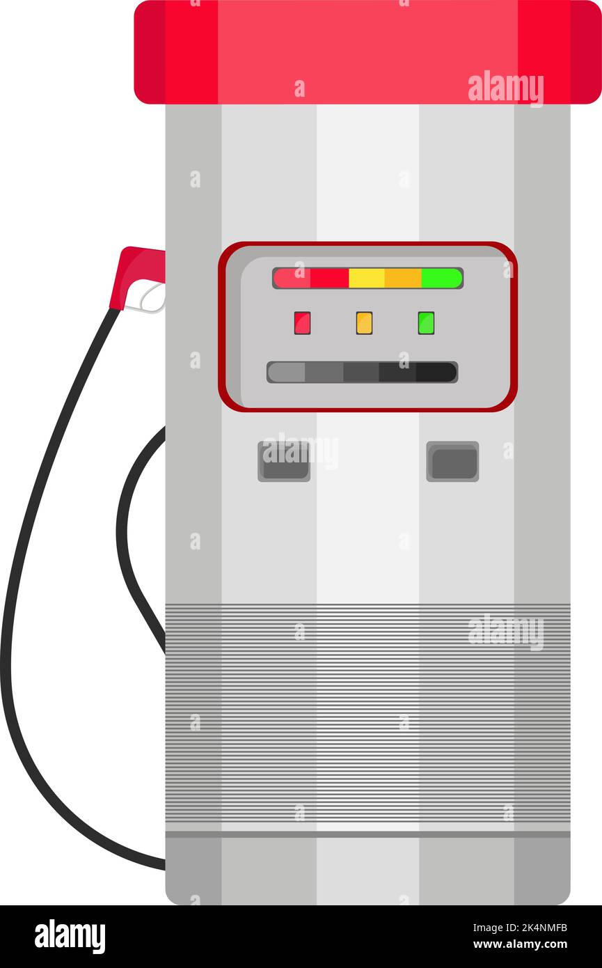 Benzinpumpe, Abbildung, Vektor auf weißem Hintergrund. Stock Vektor