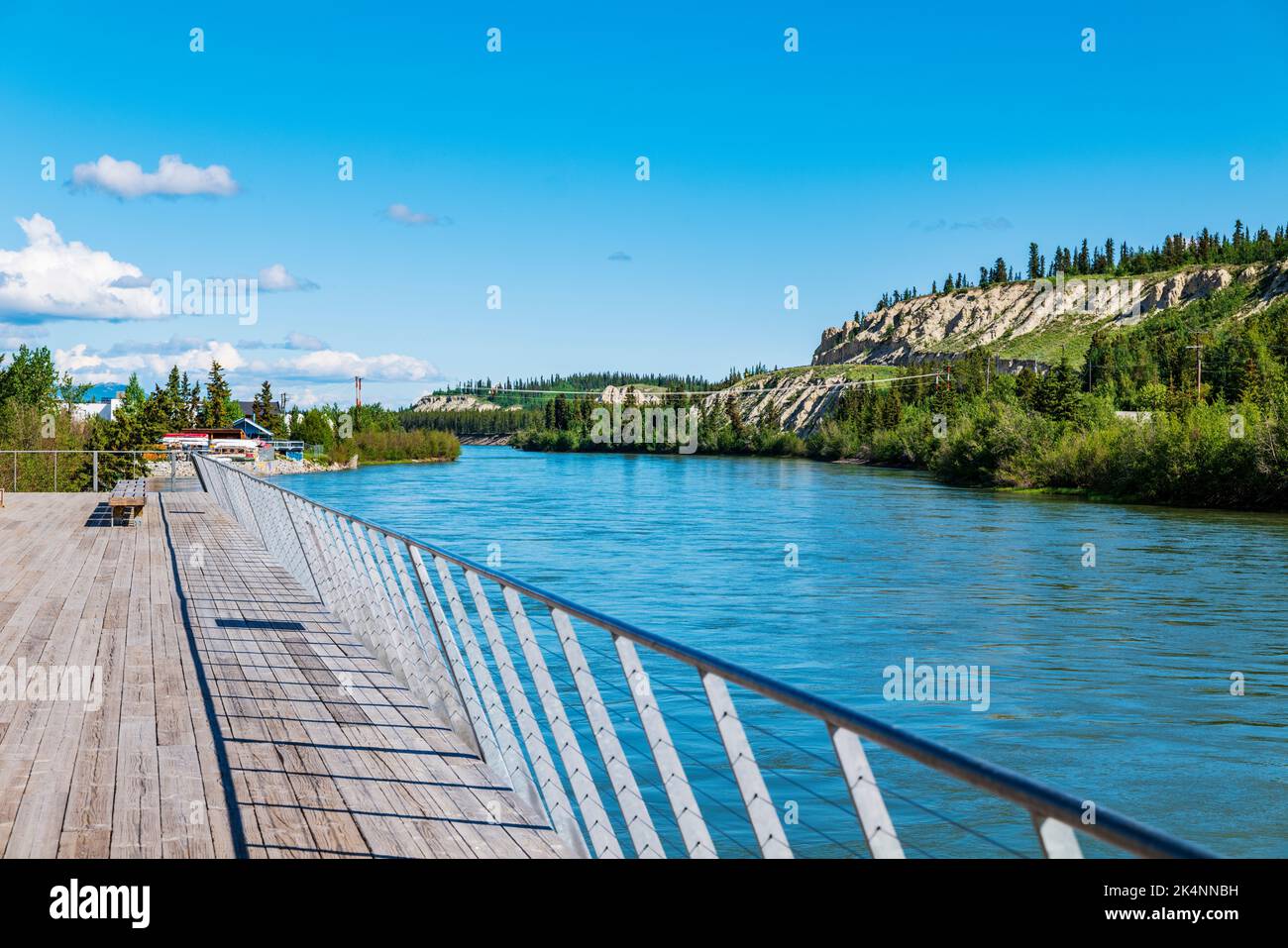 Der Yukoon River; Whitehorse; Hauptstadt der Yukon Territories; Kanada Stockfoto