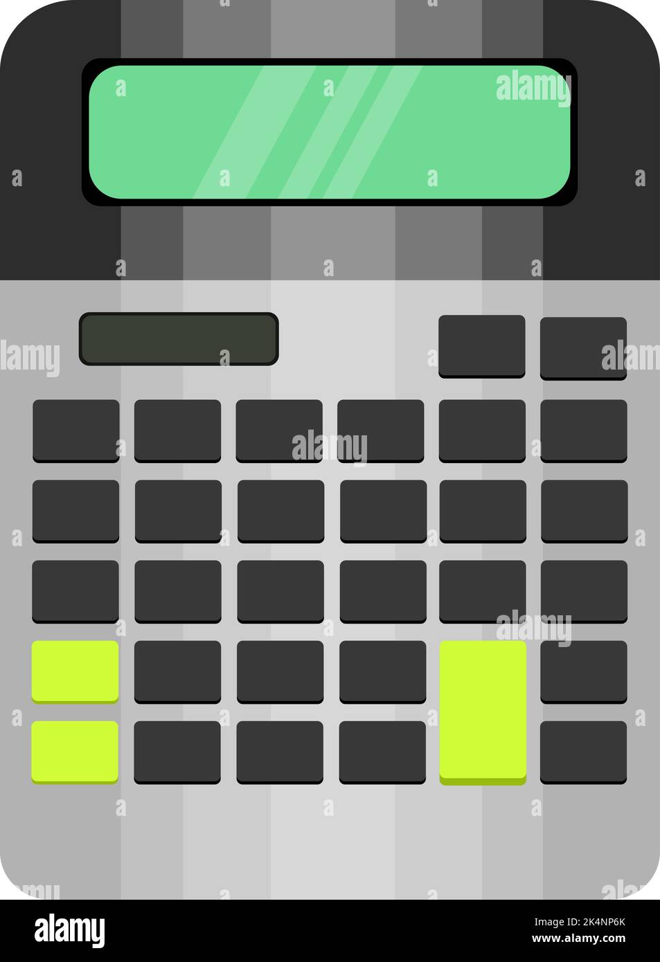 Schulrechner, Illustration, Vektor auf weißem Hintergrund. Stock Vektor