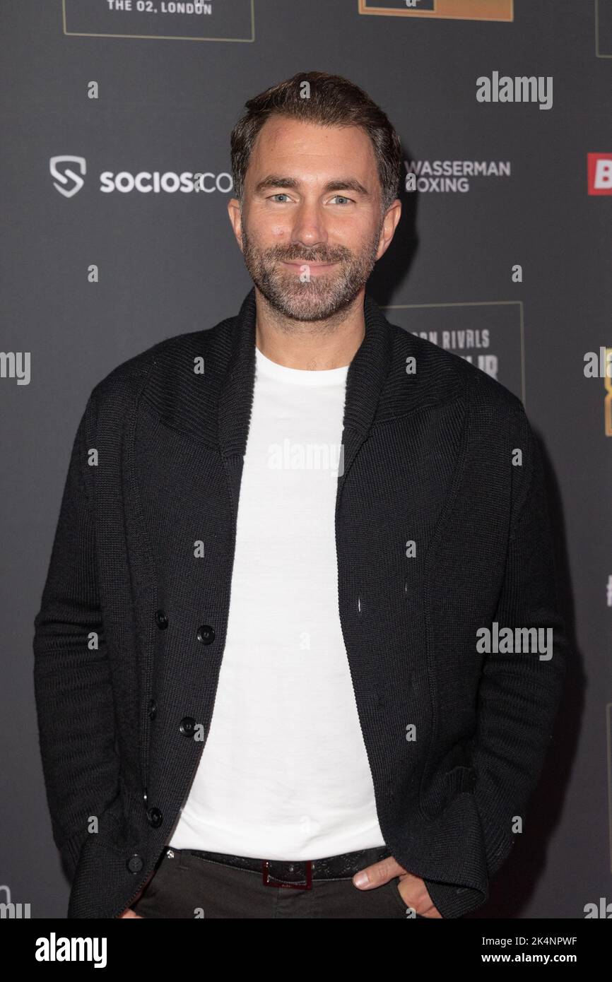 London, Großbritannien. 03. Oktober 2022. Eddie Hearn nimmt an der Chris Eubank Jr vs Conor Benn Matchroom und Wasserman Fight Week Launch Party in Outernet, London Teil.Quelle: SOPA Images Limited/Alamy Live News Stockfoto