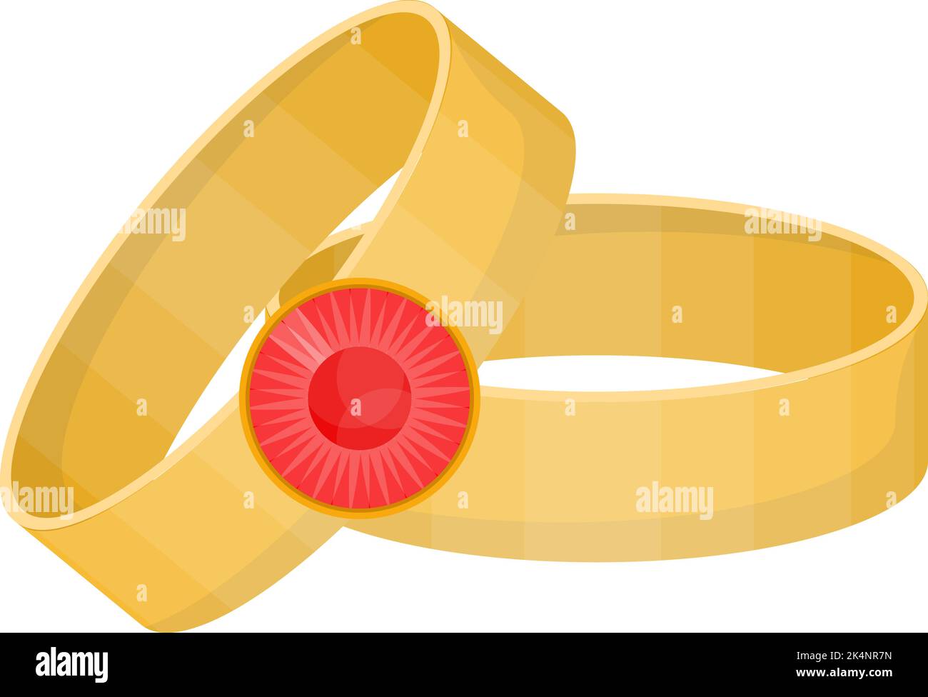 Teure goldene Ringe, Illustration, Vektor auf weißem Hintergrund. Stock Vektor