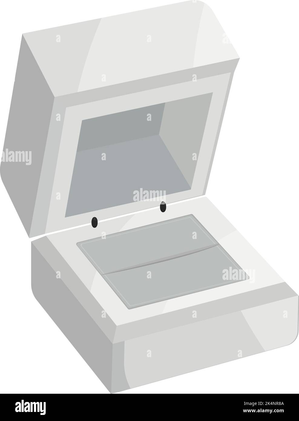 Weißer Ringkasten, Illustration, Vektor auf weißem Hintergrund. Stock Vektor