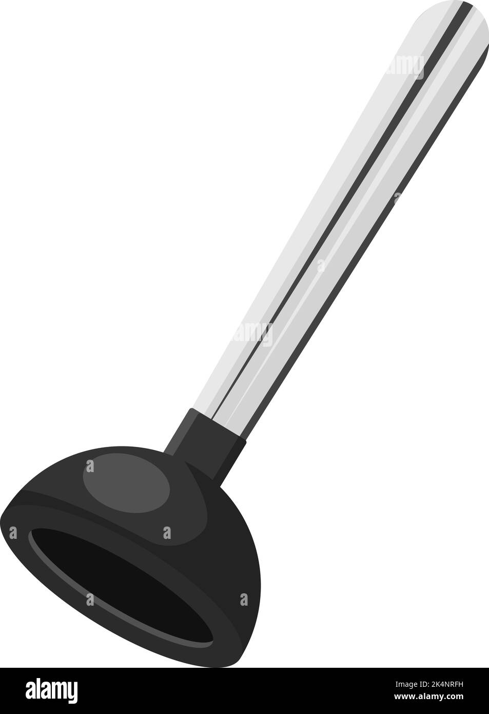 Schwarzer Kolben, Illustration, Vektor auf weißem Hintergrund. Stock Vektor