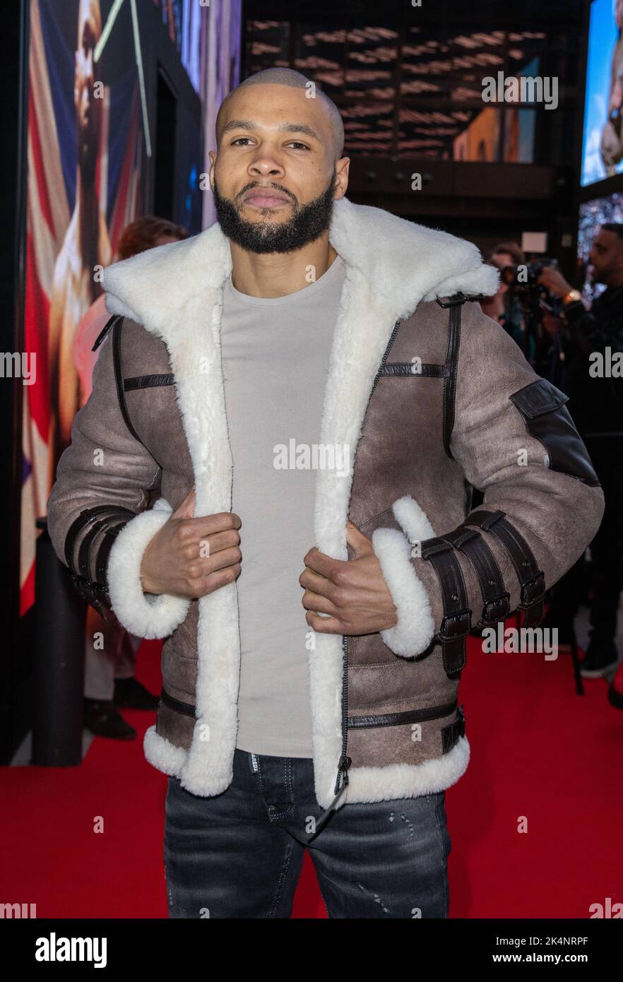 London, Großbritannien. 03. Oktober 2022. Chris Eubank Jr besucht seine Matchroom und Wasserman Fight Week Launch Party in Outernet, London. (Foto: Phil Lewis/SOPA Images/Sipa USA) Quelle: SIPA USA/Alamy Live News Stockfoto