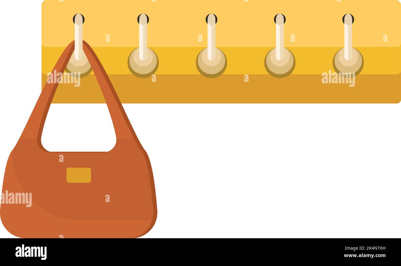Kleiderständer, Illustration, Vektor auf weißem Hintergrund. Stock Vektor