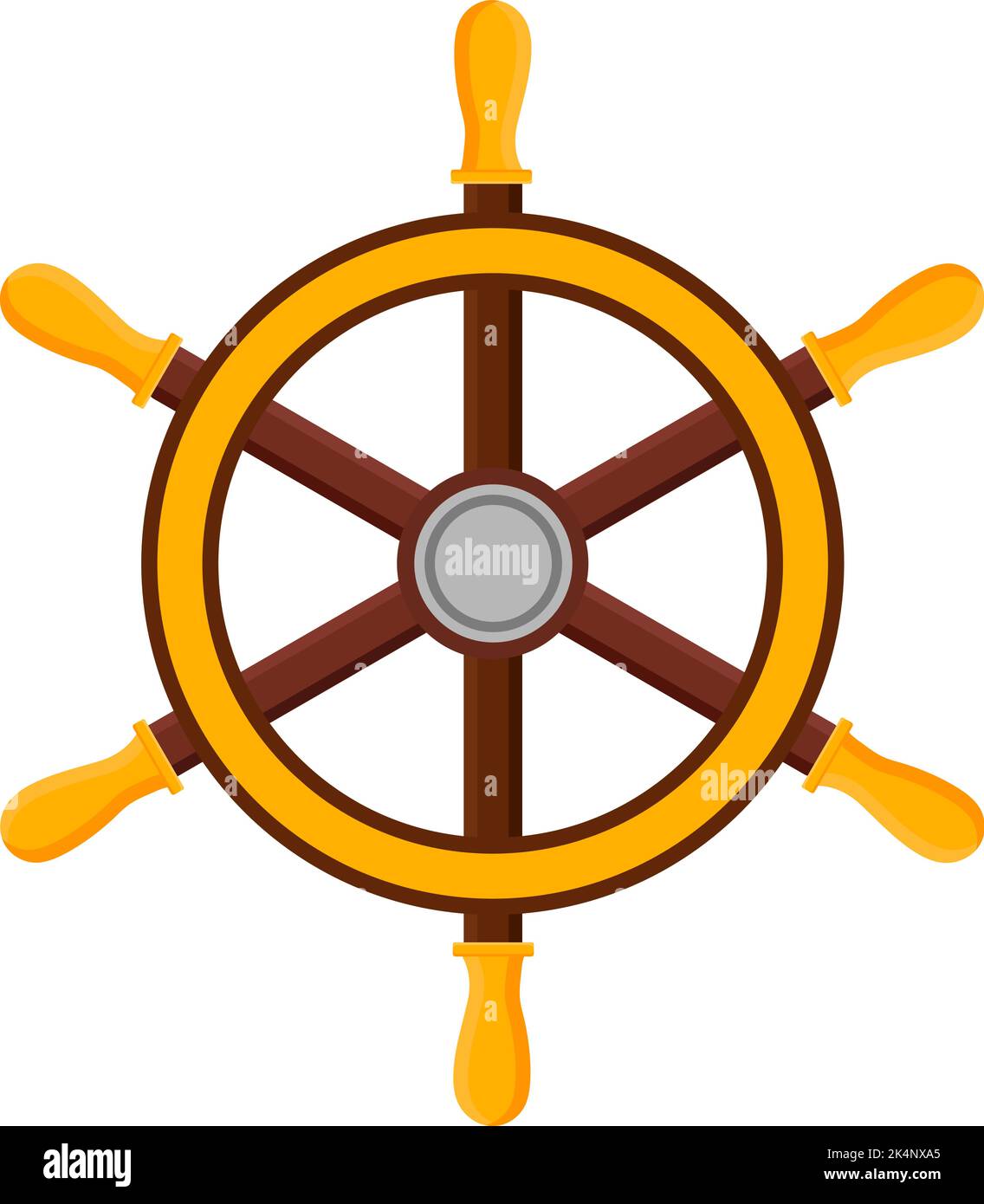 Segelschiff Rad, Illustration, Vektor auf weißem Hintergrund. Stock Vektor