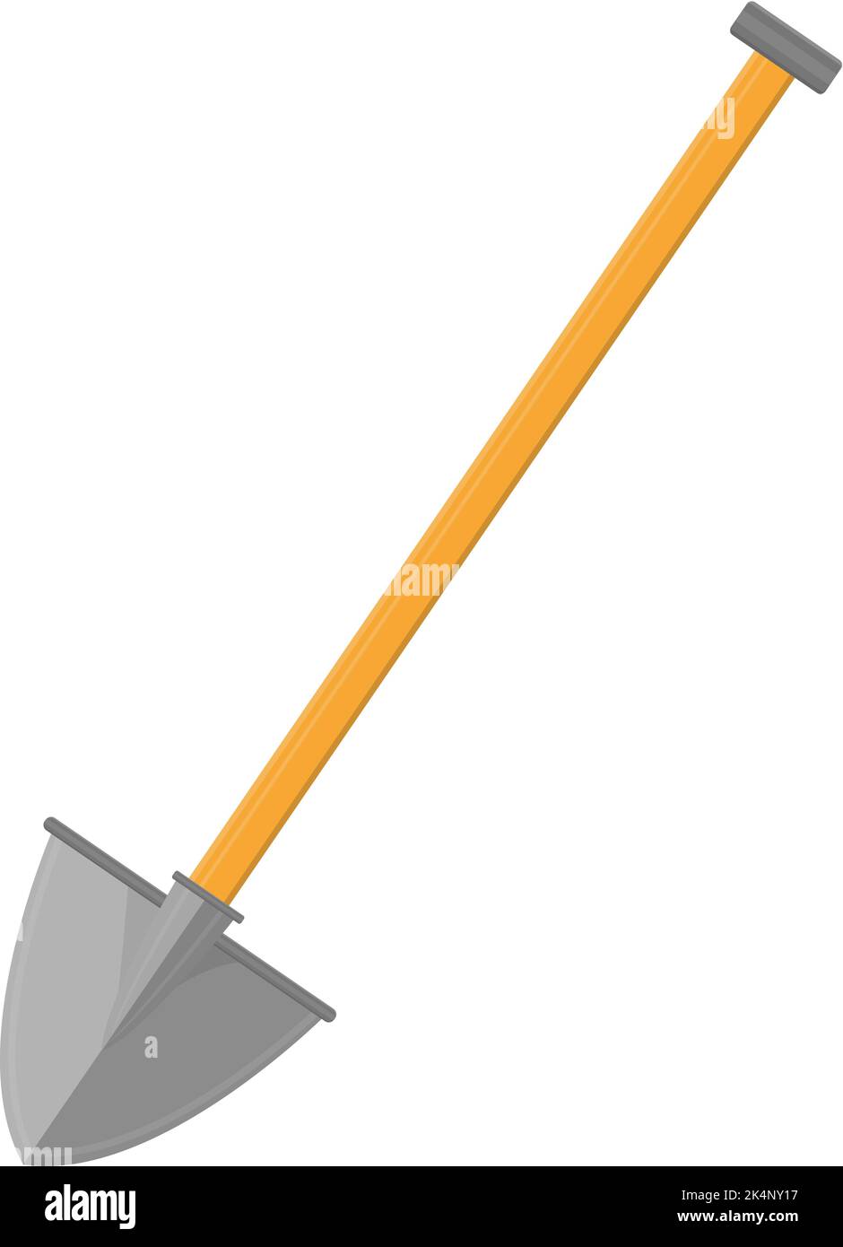 Feldschaufel, Illustration, Vektor auf weißem Hintergrund. Stock Vektor