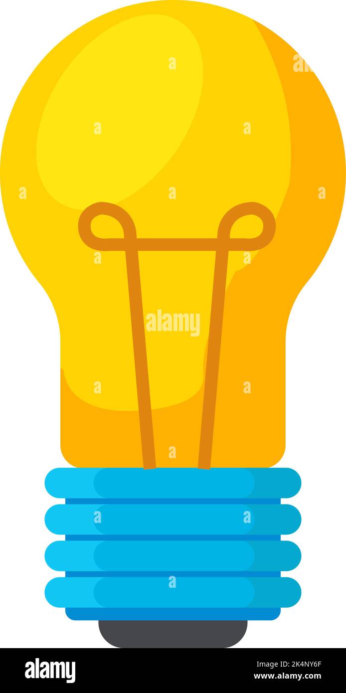 Elektrische Glühbirne, Illustration, Vektor auf weißem Hintergrund. Stock Vektor