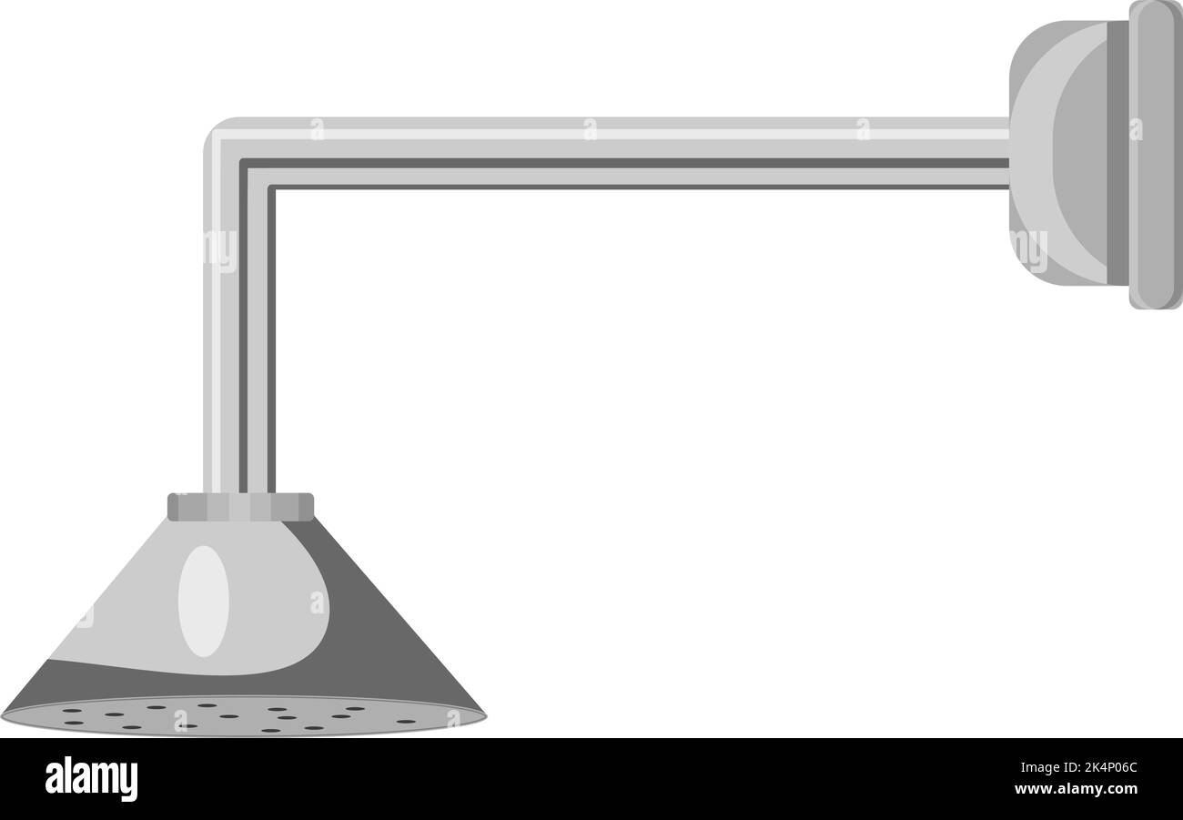 Heiße Dusche, Illustration, Vektor auf weißem Hintergrund. Stock Vektor