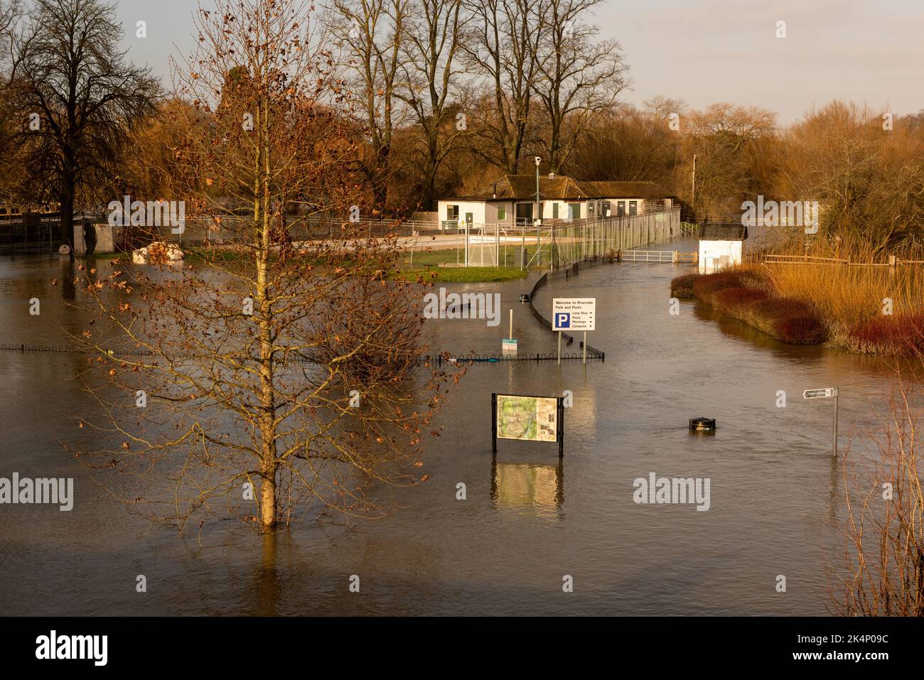 Wallingford Überschwemmungen Im Februar 2021 Stockfoto