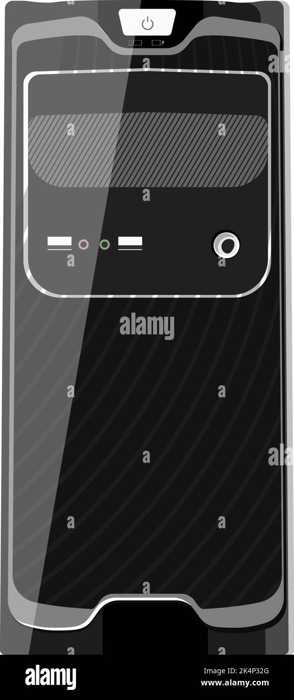 CPU-Desktop, Illustration, Vektor auf weißem Hintergrund. Stock Vektor