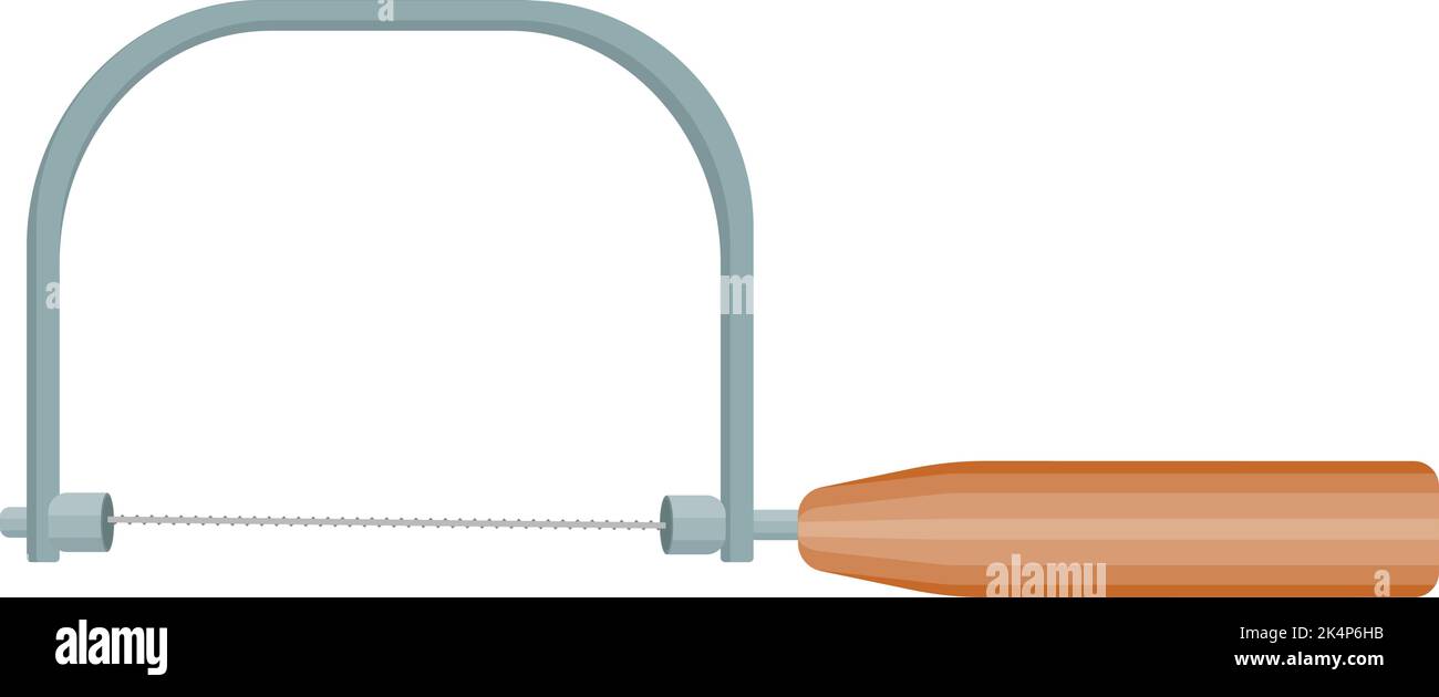 Kleine Handsäge, Illustration, Vektor auf weißem Hintergrund. Stock Vektor