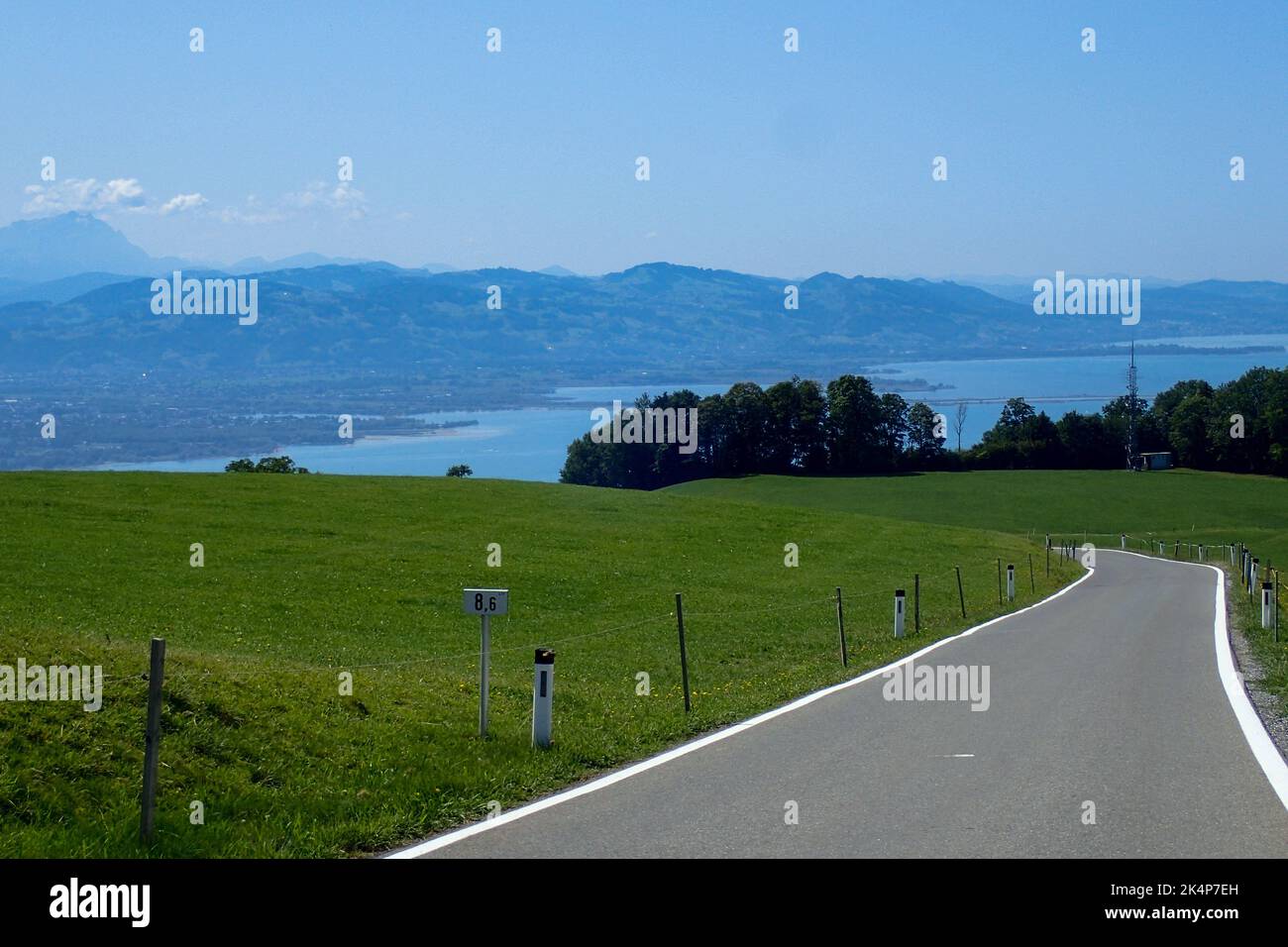 Bodensee, Österreich: Landschaft und Blick auf den Bodensee Stockfoto