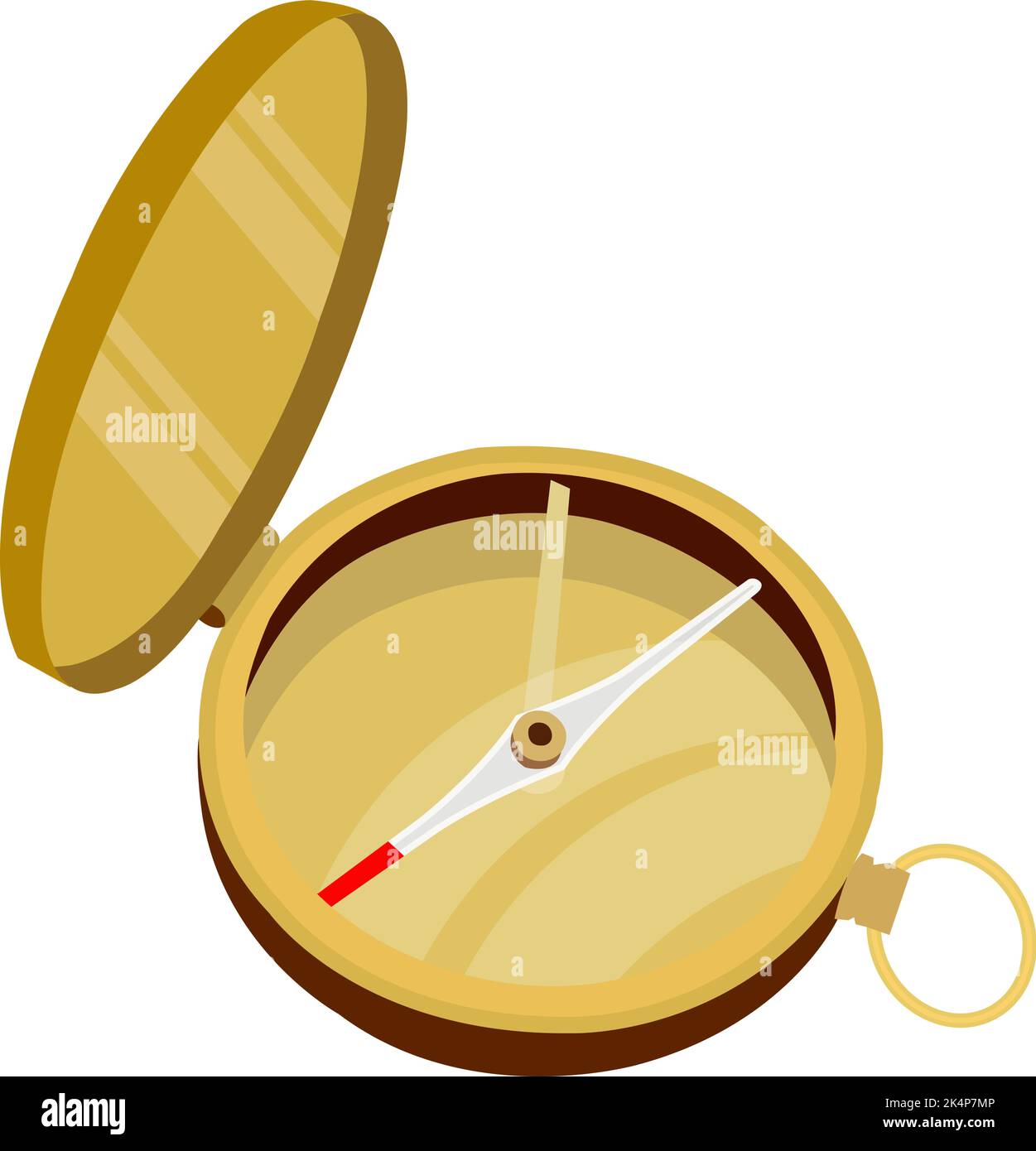 Seekompass, Illustration, Vektor auf weißem Hintergrund. Stock Vektor