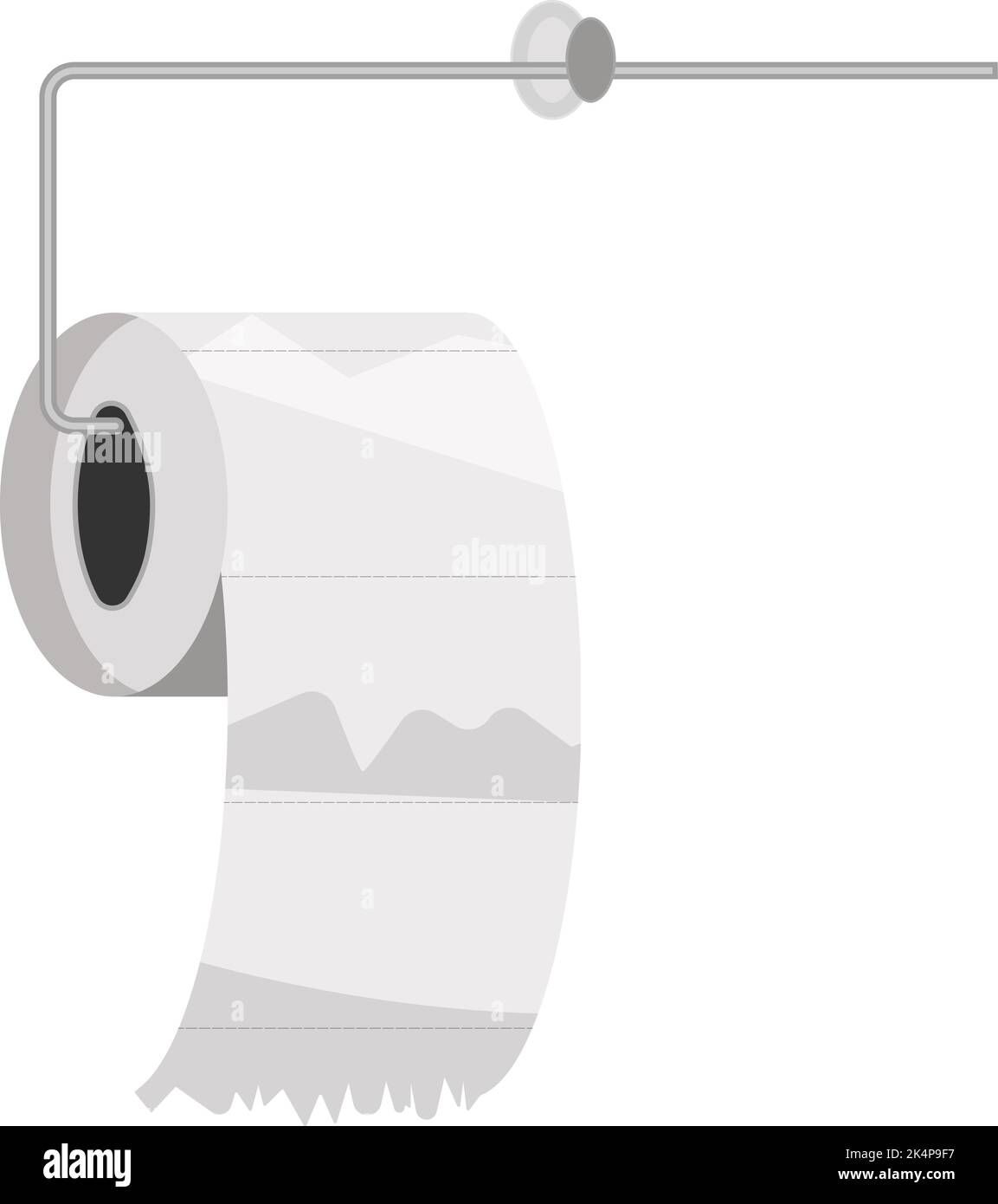 Toilettenpapierhalter, Illustration, Vektor auf weißem Hintergrund. Stock Vektor