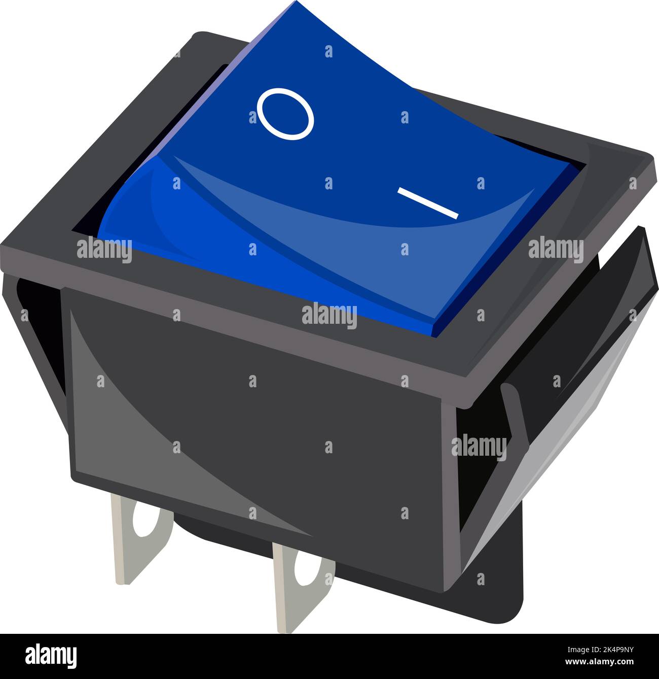 Elektrischer Schalter, Illustration, Vektor auf weißem Hintergrund. Stock Vektor