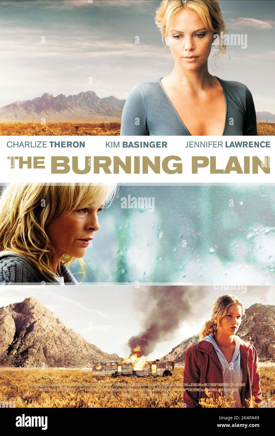 CHARLIZE THERON, Kim Basinger, Jennifer Lawrence POSTER, THE BURNING PLAIN, 2008 Stockfoto