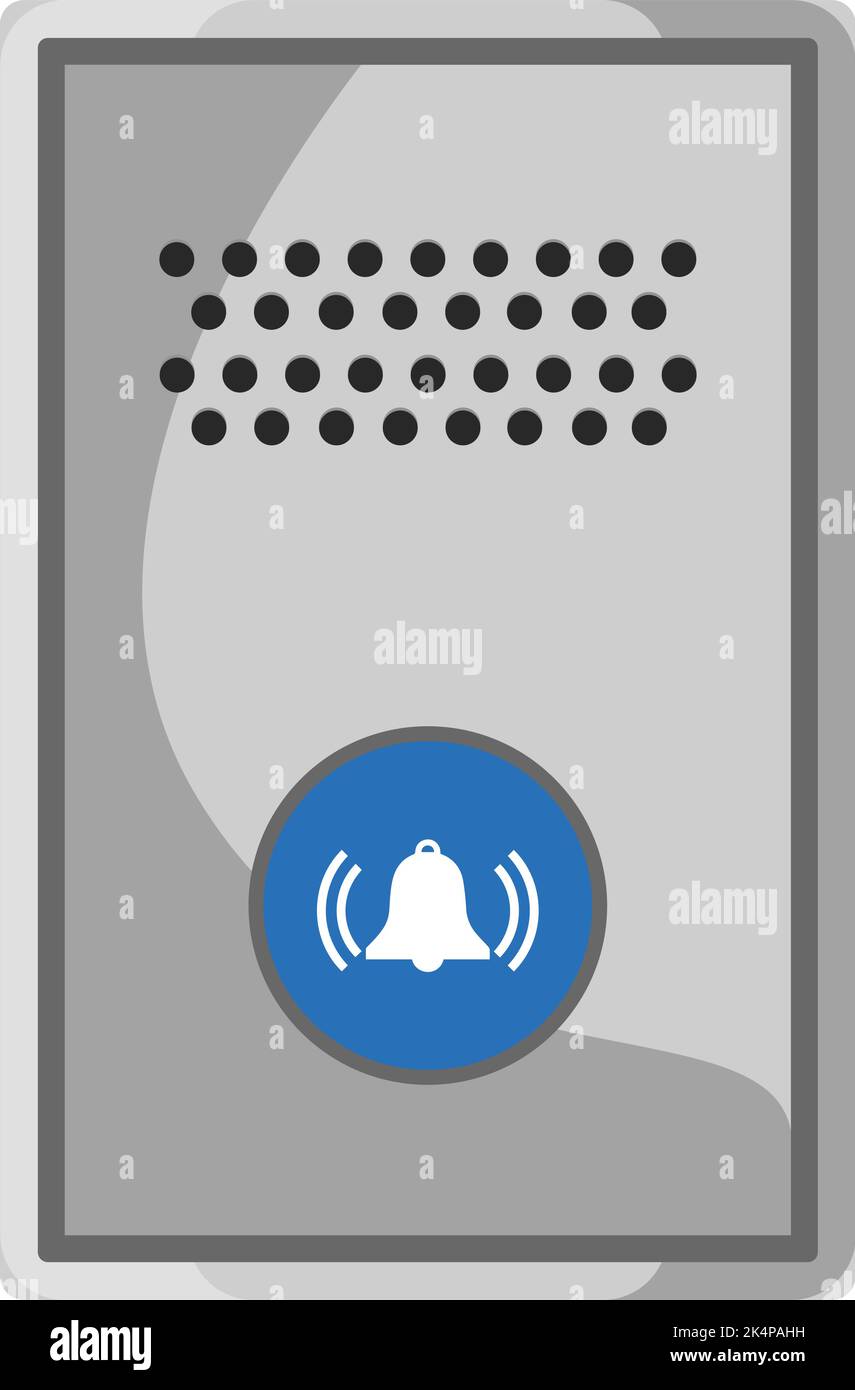 Türklingel-System, Abbildung, Vektor auf weißem Hintergrund. Stock Vektor