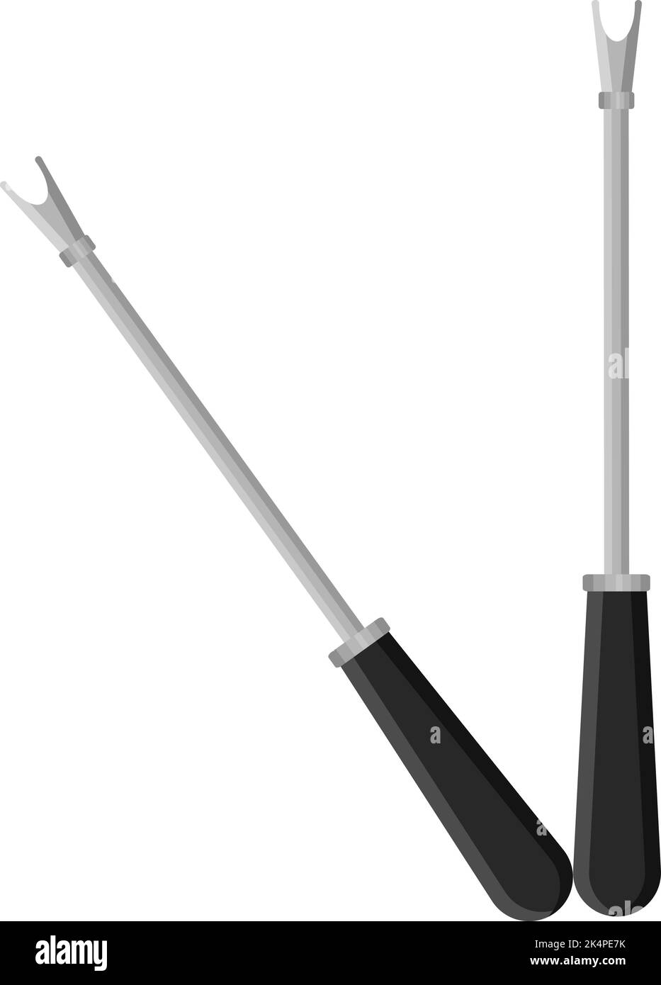 Zwei Handnäpfe, Illustration, Vektor auf weißem Hintergrund. Stock Vektor