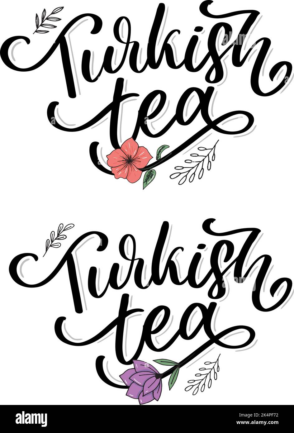 Türkische Traditionen der Teezeremonie. Teezeit. Dekorative Elemente für Ihr Design. Vektor-Illustration mit orientalischer Tasse auf weißem Hintergrund. Stock Vektor