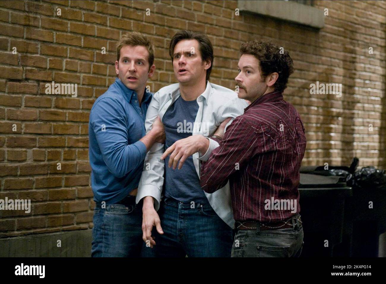 BRADLEY COOPER, JIM CARREY, Danny Masterson, ja Mann, 2008 Stockfoto