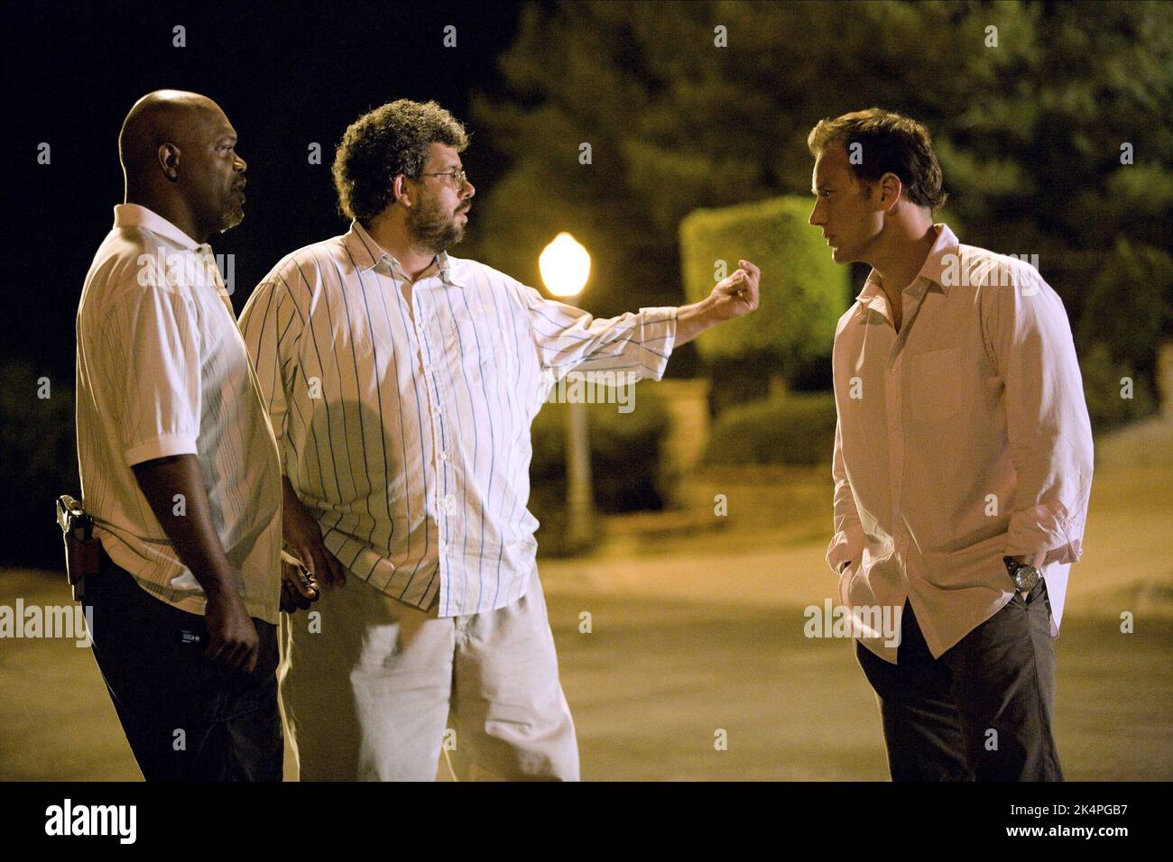 SAMUEL L. Jackson, Neil LABUTE, Patrick Wilson, Lakeview Terrace, 2008 Stockfoto