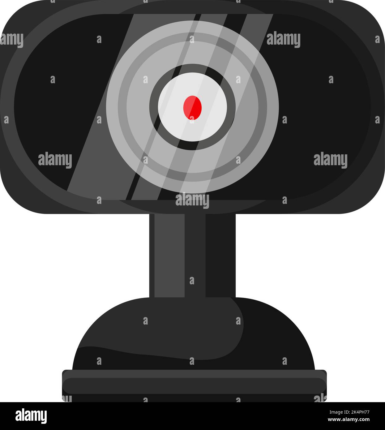 Videokamera, Illustration, Vektor auf weißem Hintergrund. Stock Vektor