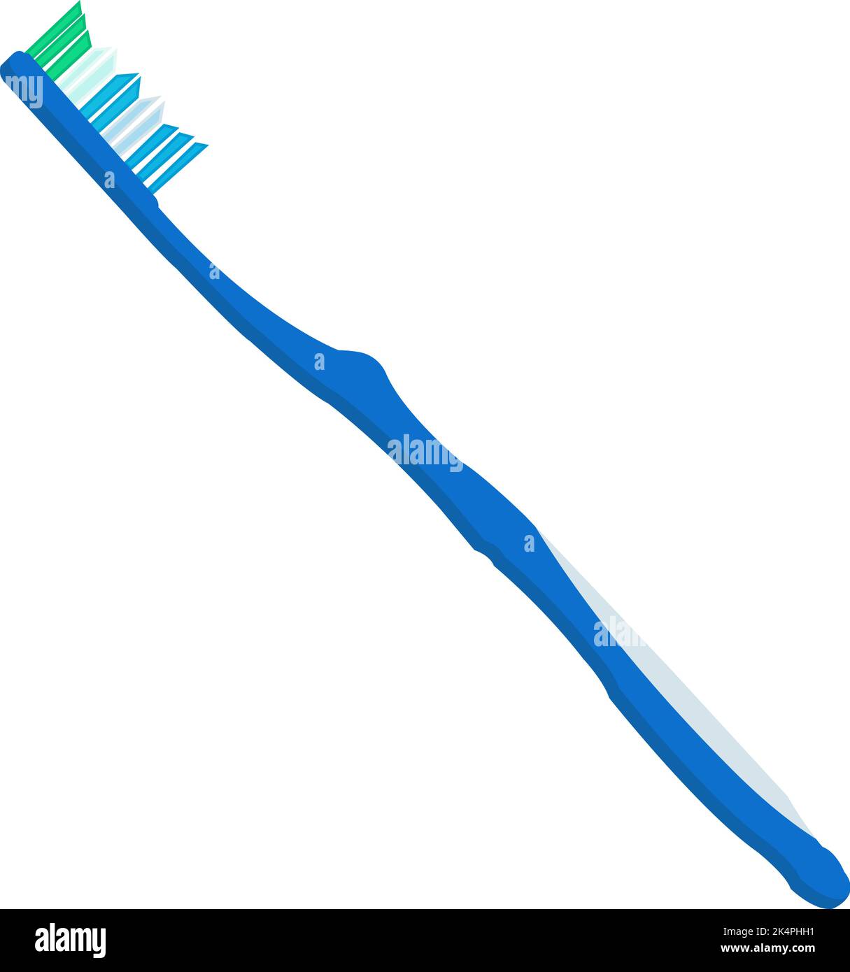 Blaue Zahnbürste, Illustration, Vektor auf weißem Hintergrund. Stock Vektor Blaue Zahnbürste, Illustration, Vektor auf weißem Hintergrund. Stock Vektor