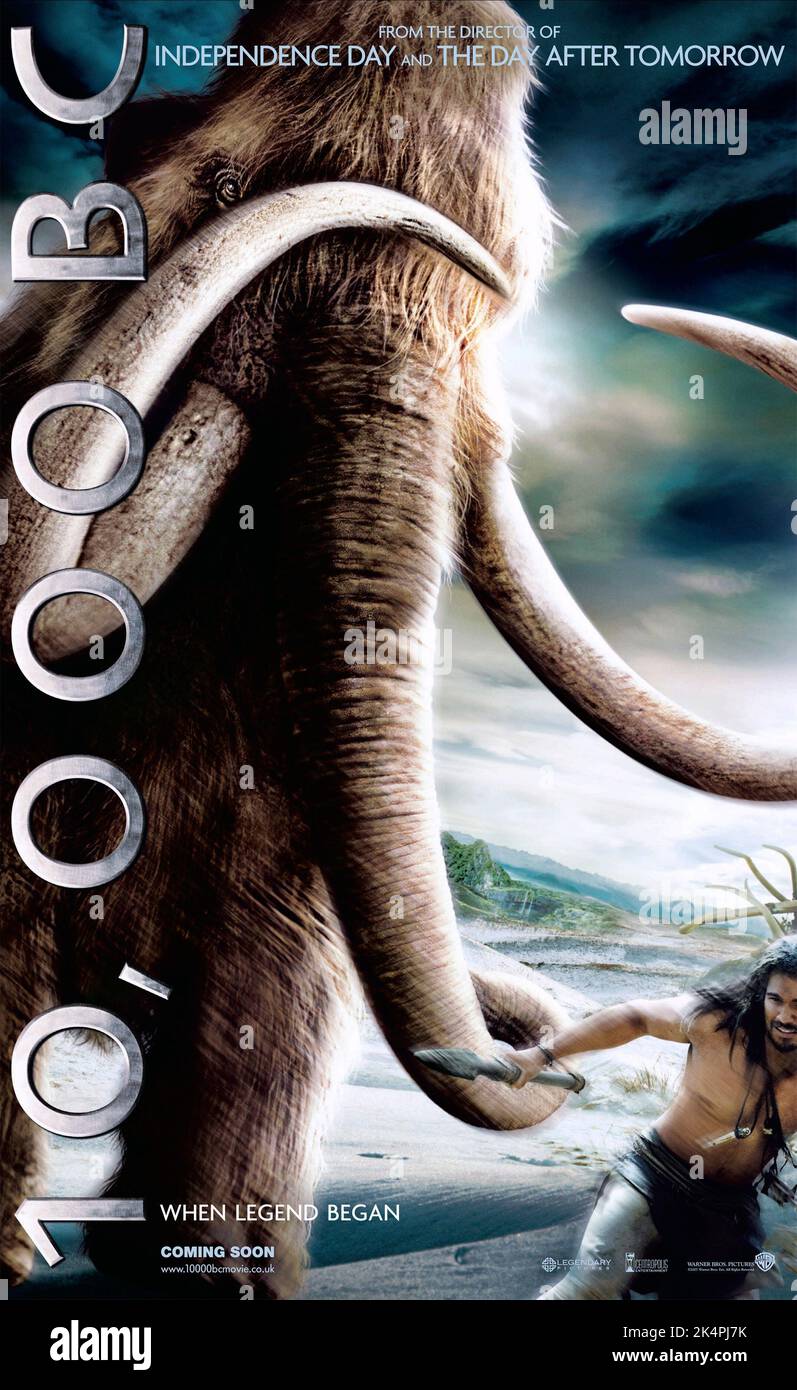 Mammut, STEVEN STRAIT, Plakat, 10 000 v. Chr., 2008 Stockfoto