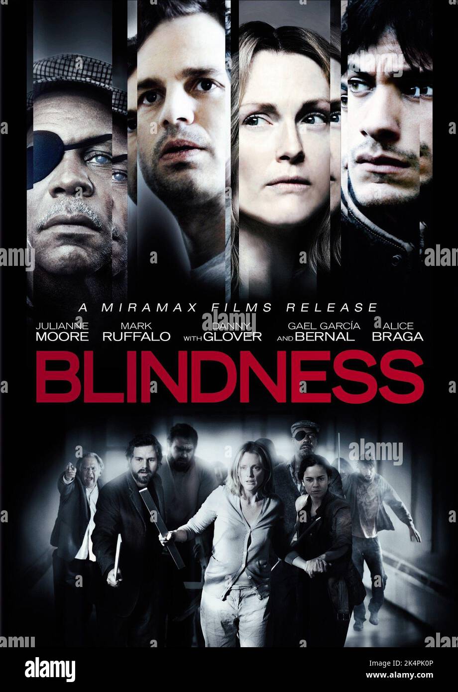 DANNY GLOVER, Mark Ruffalo, Julianne Moore, Gael Garcia Bernal, Plakat, Blindheit, 2008 Stockfoto