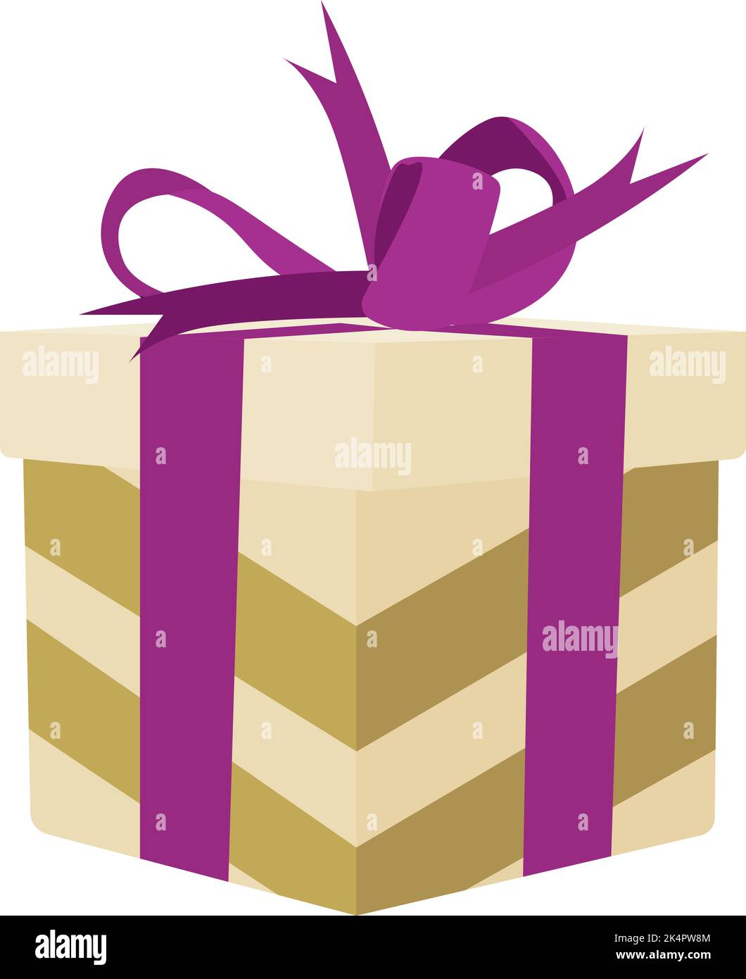 Weihnachtsgeschenk, Illustration, Vektor auf weißem Hintergrund. Stock Vektor