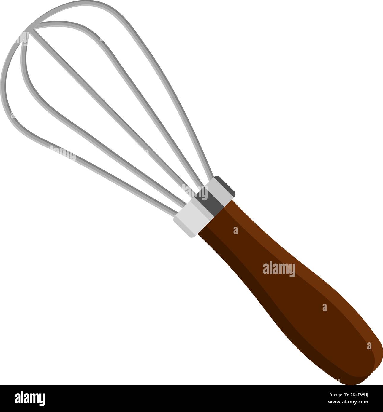 Handbesen, Illustration, Vektor auf weißem Hintergrund. Stock Vektor