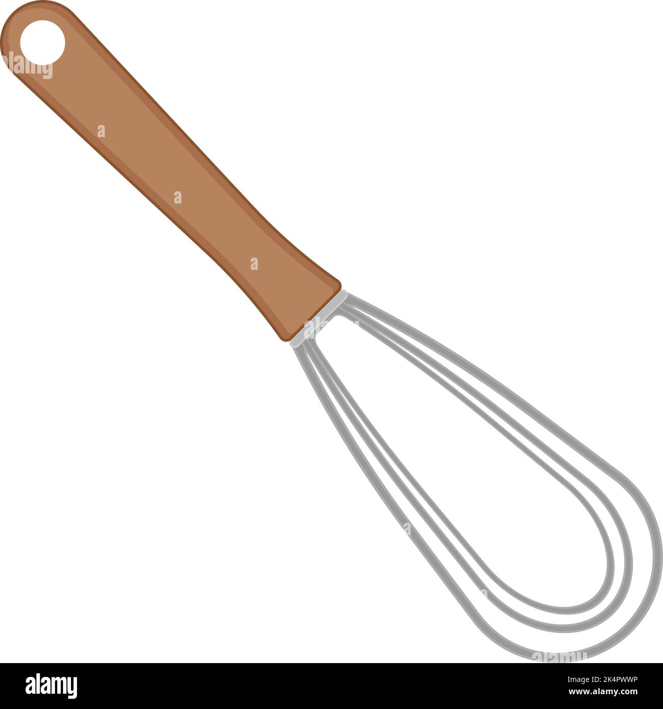 Küchenbesen, Illustration, Vektor auf weißem Hintergrund. Stock Vektor