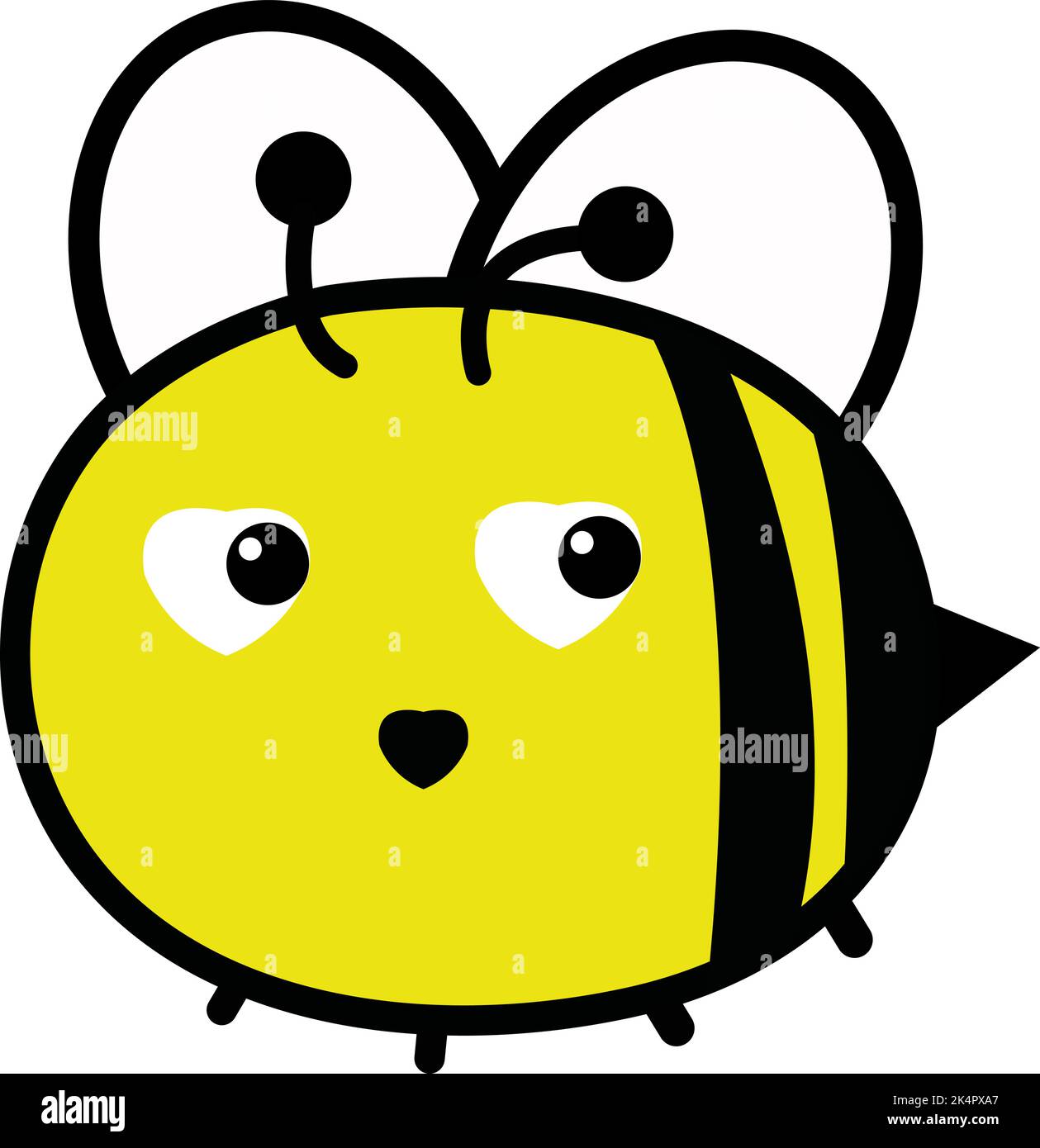 Biene verliebt, Illustration, Vektor auf weißem Hintergrund. Stock Vektor