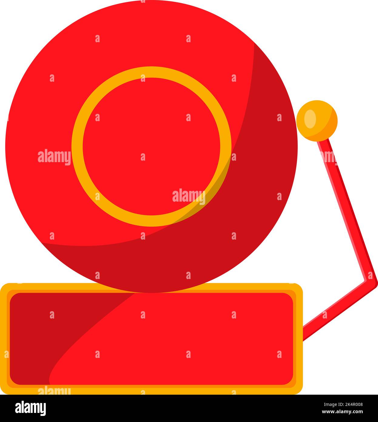 Feueralarm, Illustration, Vektor auf weißem Hintergrund. Stock Vektor
