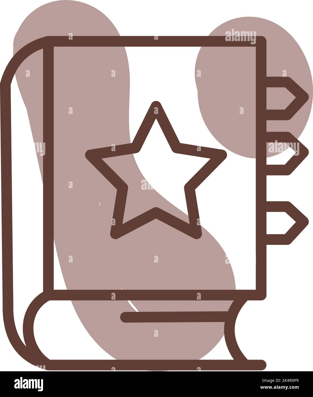 Dickes Buch, Illustration, Vektor auf weißem Hintergrund. Stock Vektor