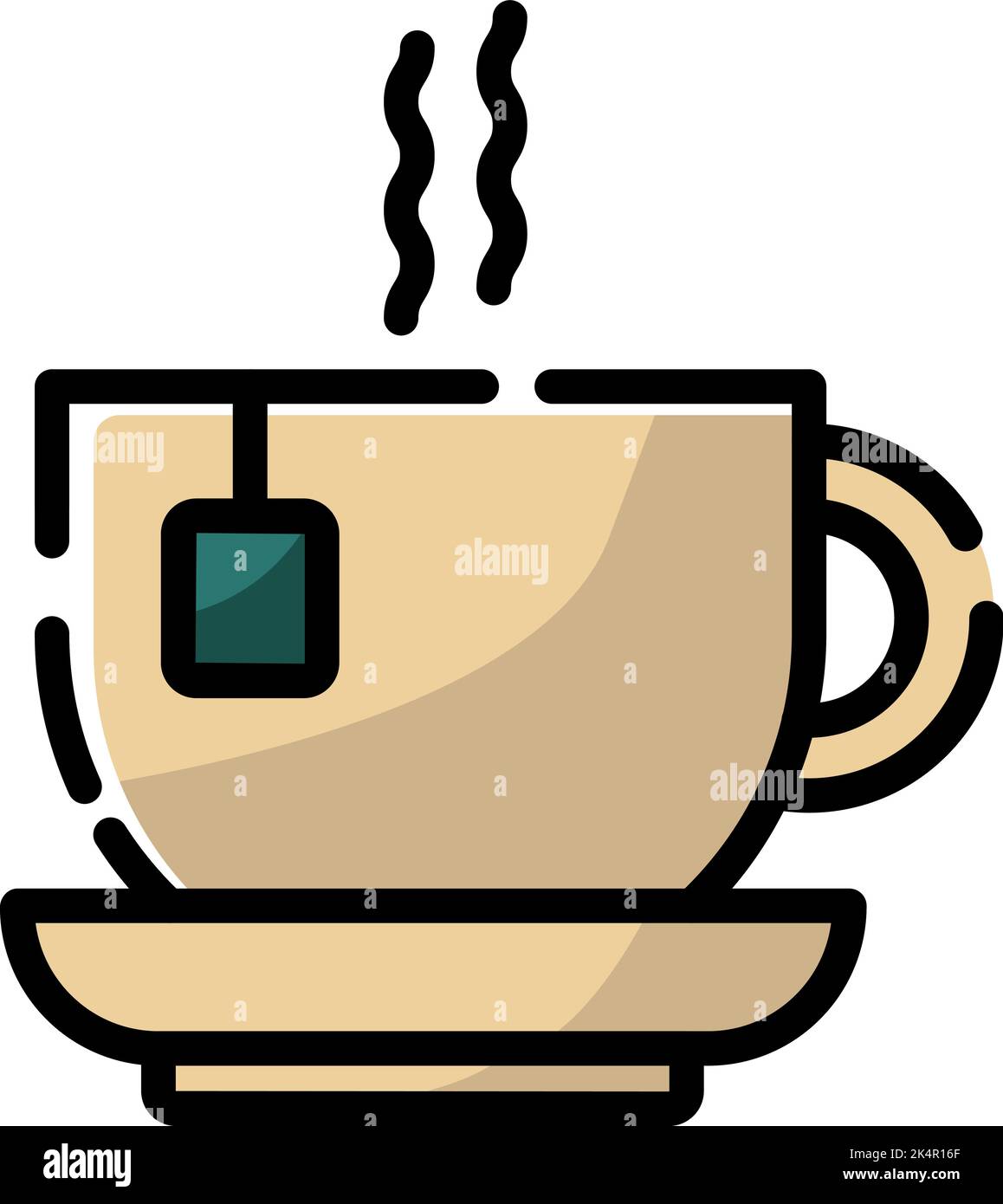 Tasse Tee, Illustration, Vektor auf weißem Hintergrund. Stock Vektor