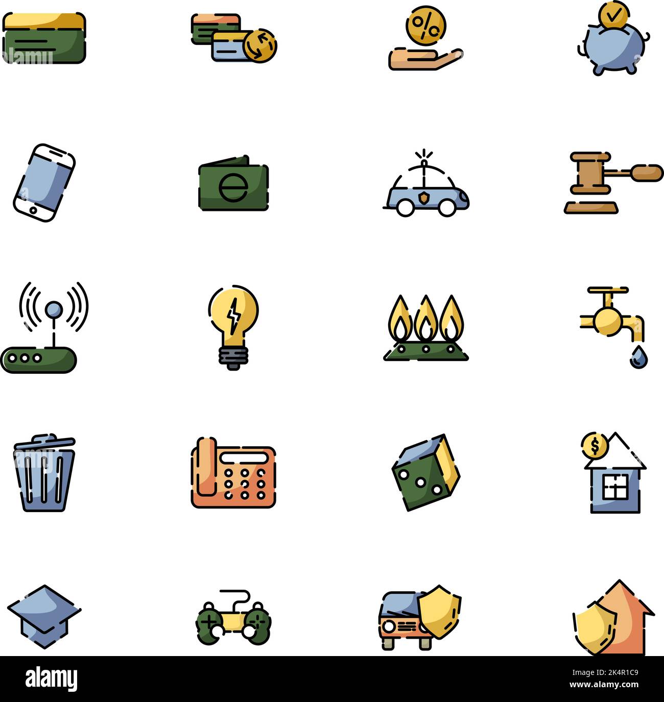 E Wallet Pay, Illustration, Vektor auf weißem Hintergrund. Stock Vektor