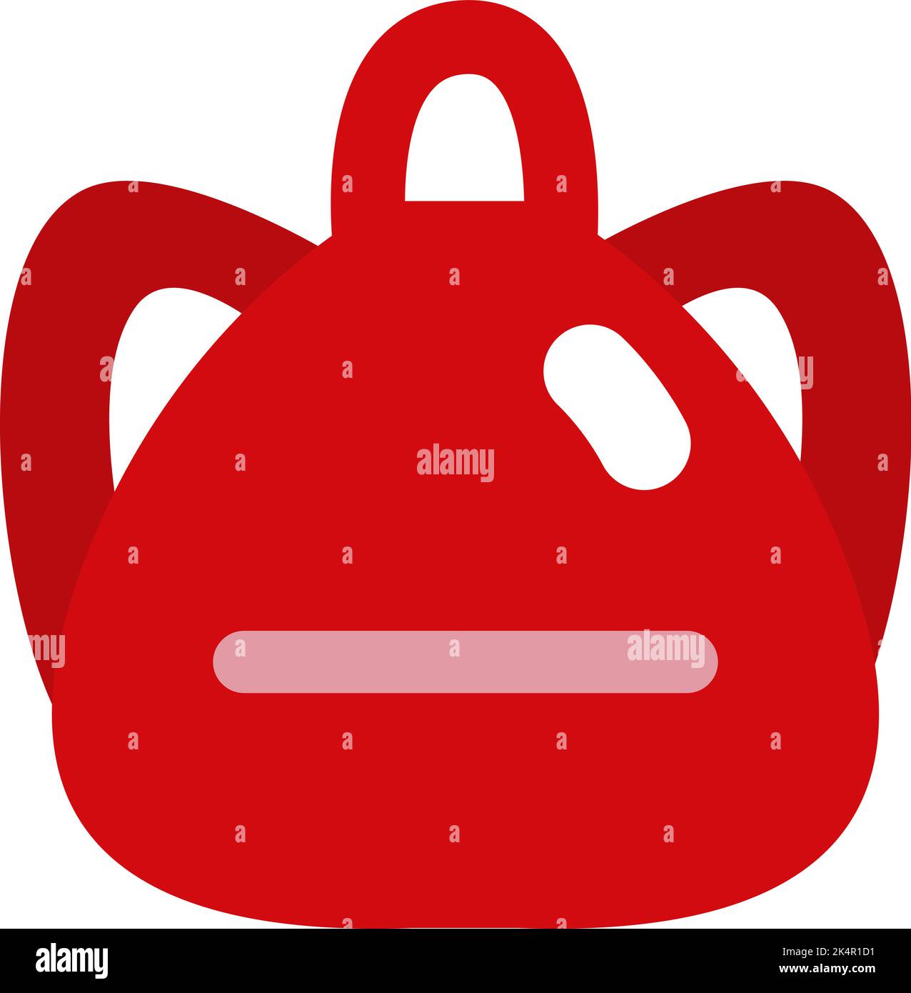 Roter Rucksack, Illustration, Vektor auf weißem Hintergrund. Stock Vektor