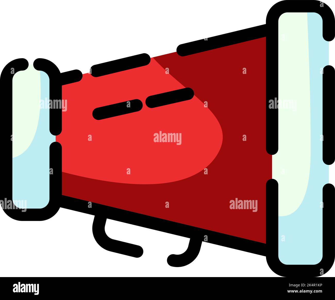 Kino-Megaphon, Illustration, Vektor auf weißem Hintergrund. Stock Vektor