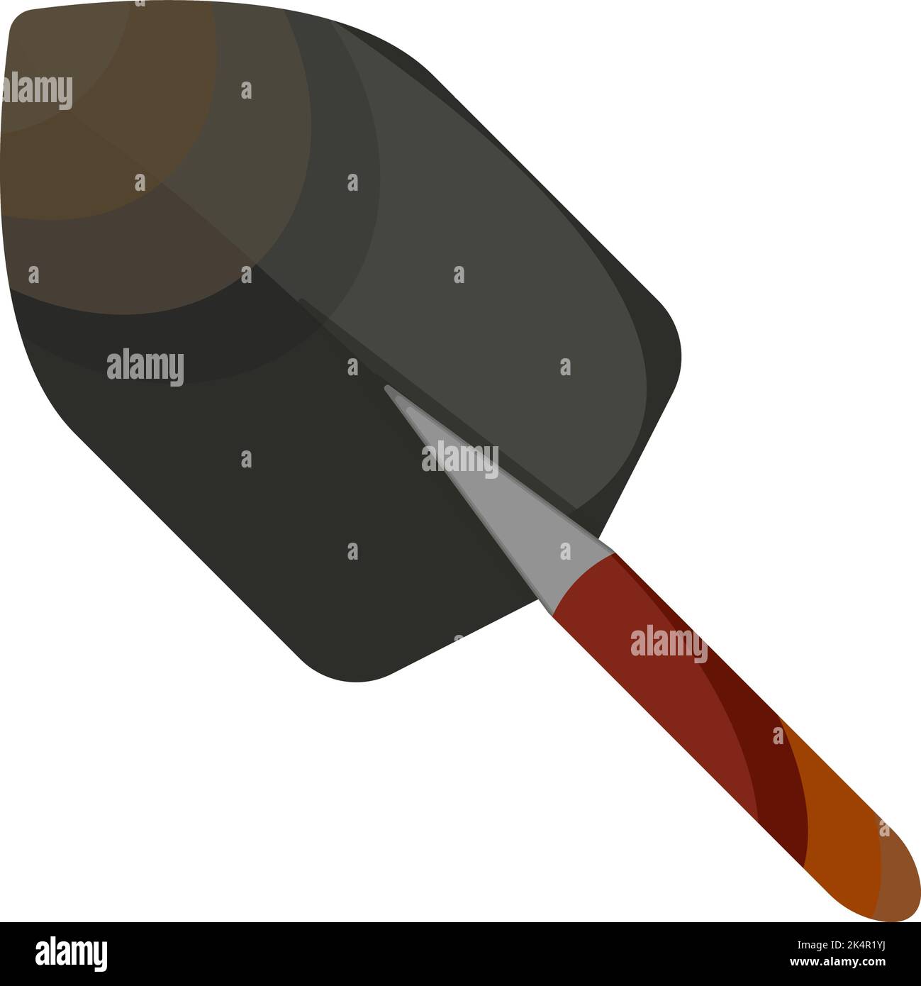 Kleine Handschaufel, Illustration, Vektor auf weißem Hintergrund. Stock Vektor