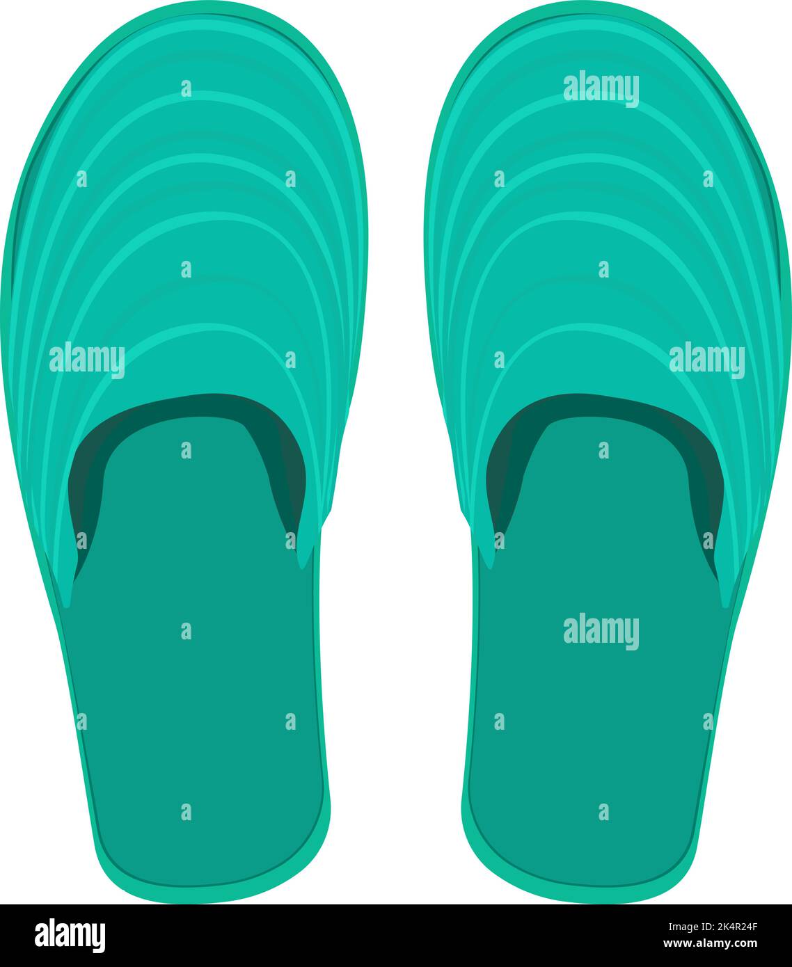 Grüne Heimschuhe, Illustration, Vektor auf weißem Hintergrund. Stock Vektor