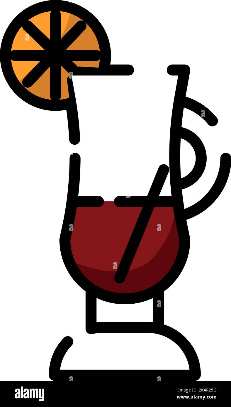 Gin und Tonic, Illustration, Vektor auf weißem Hintergrund. Stock Vektor