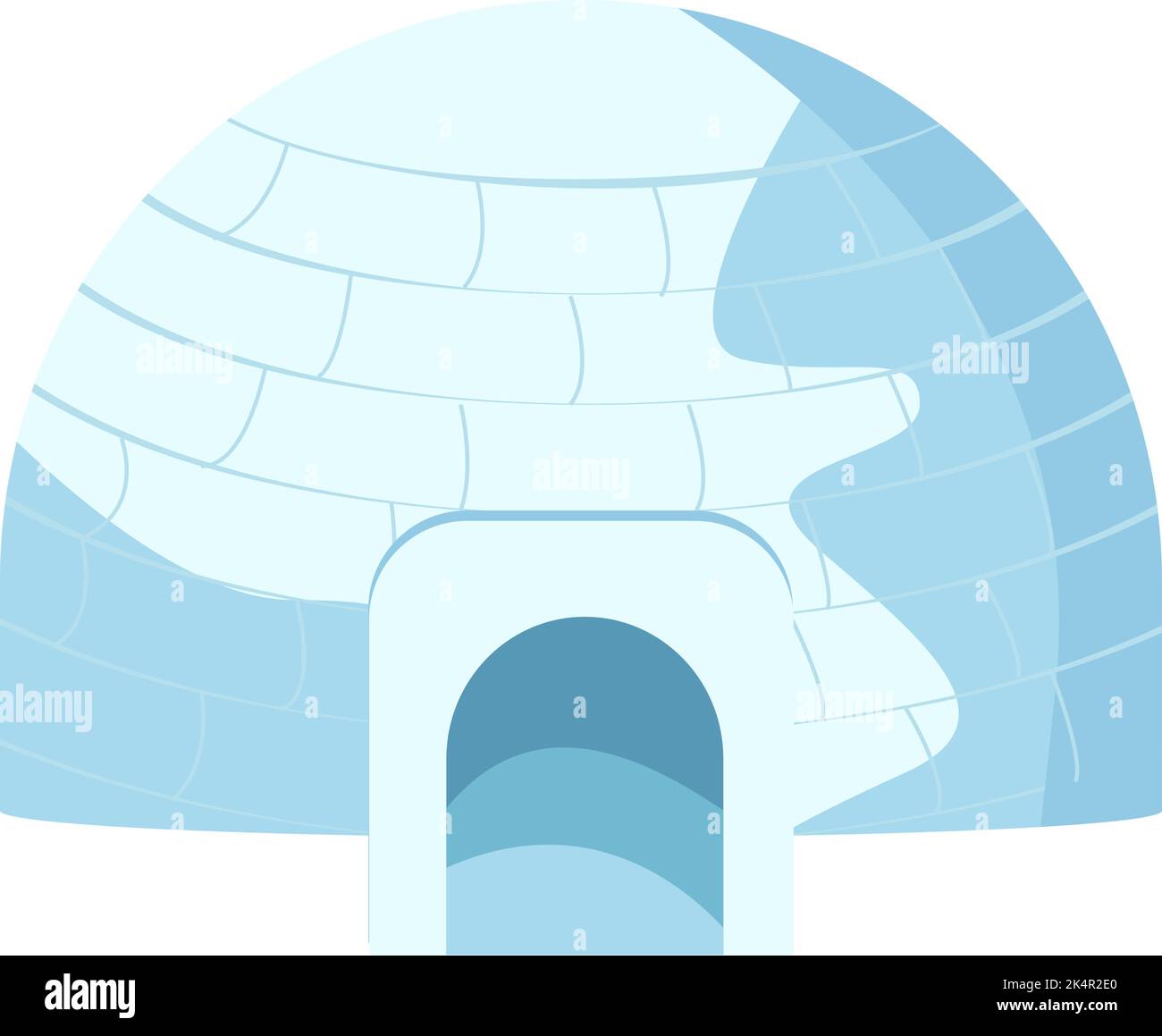 Iglu-Haus, Illustration, Vektor auf weißem Hintergrund. Stock Vektor